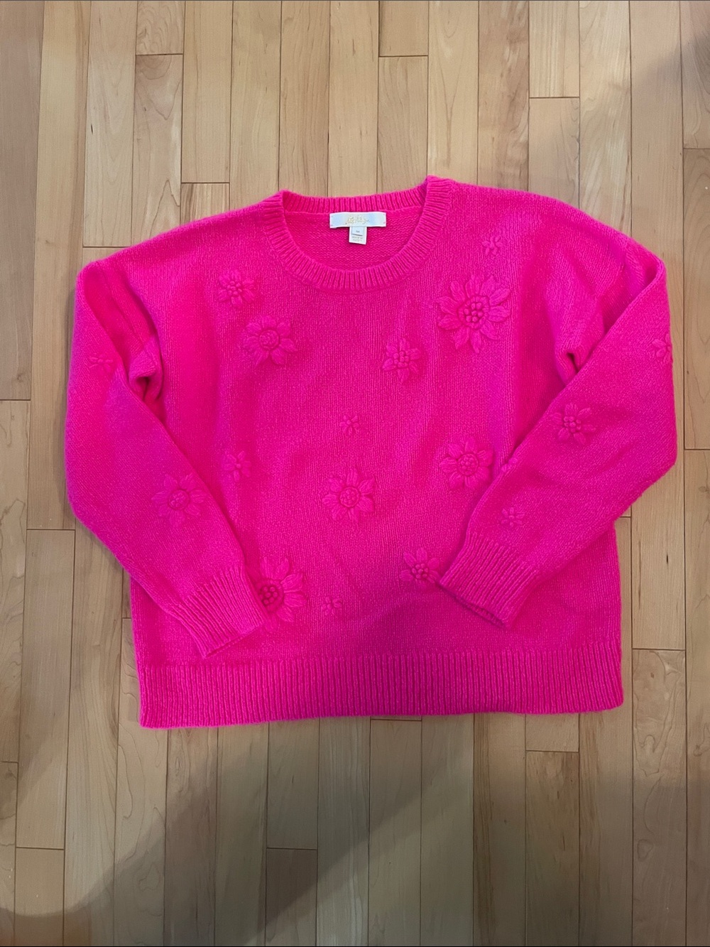 Lilly Pulitzer Beight Pink Floral Crewneck Sweater Size M